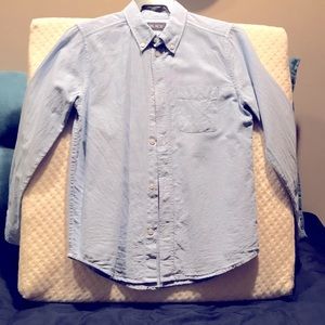 Oxford blue long sleeve button down shirt